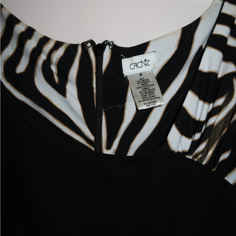 Cache Zebra Print Midi Dress - image 2